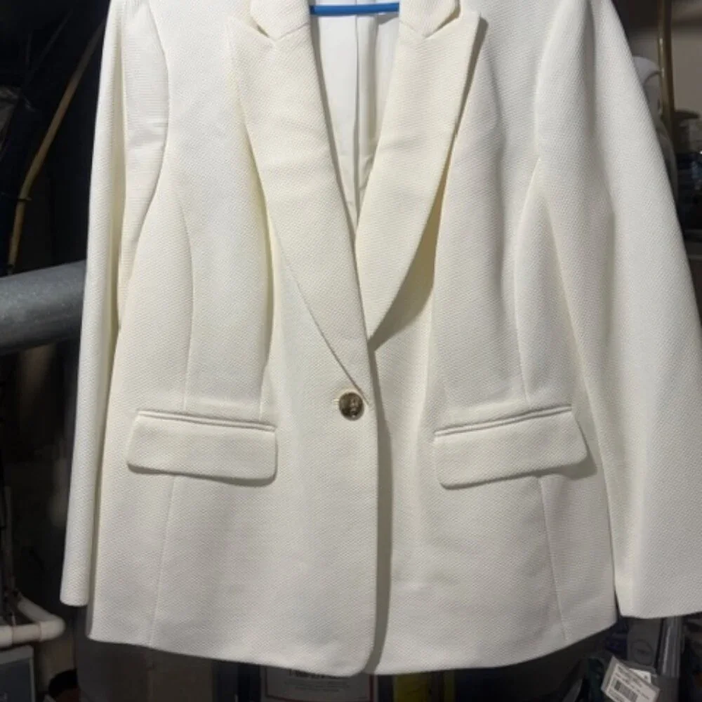 NEW KASPAR WOMEN'S CREAM BLAZER 16W - Picture 1 of 8